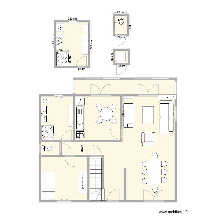 LYOEN. Plan de 10 pièces et 78 m2