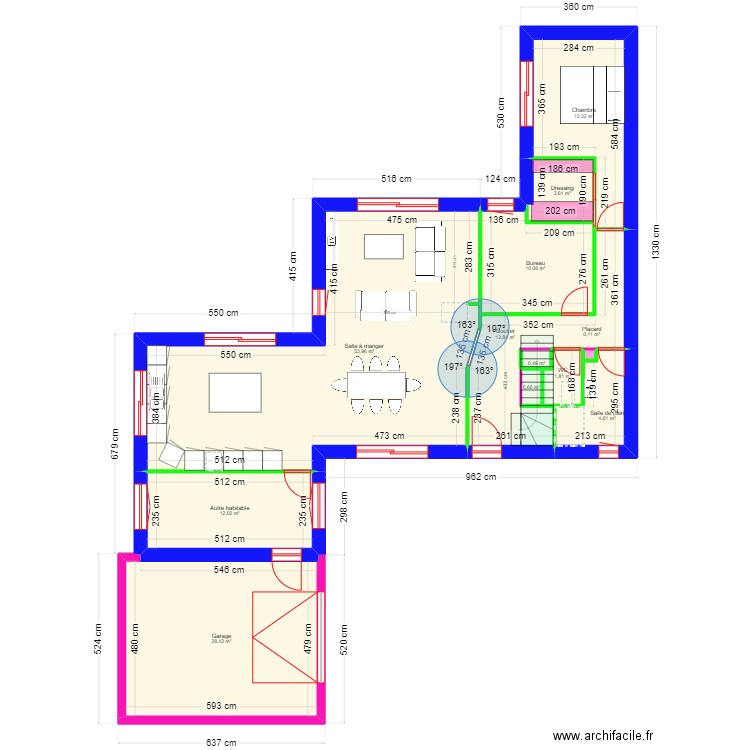 maison11a. Plan de 29 pièces et 424 m2