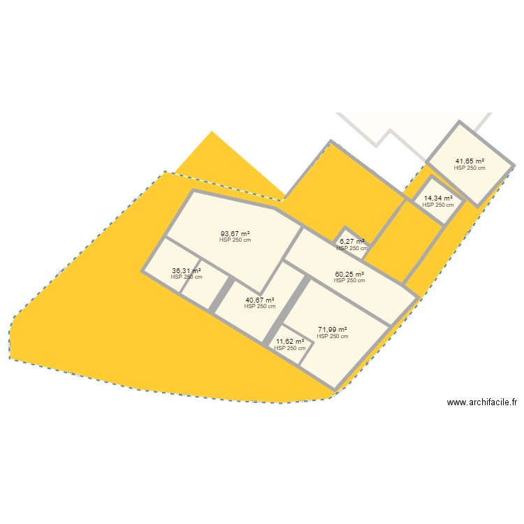 maison. Plan de 22 pièces et 1179 m2