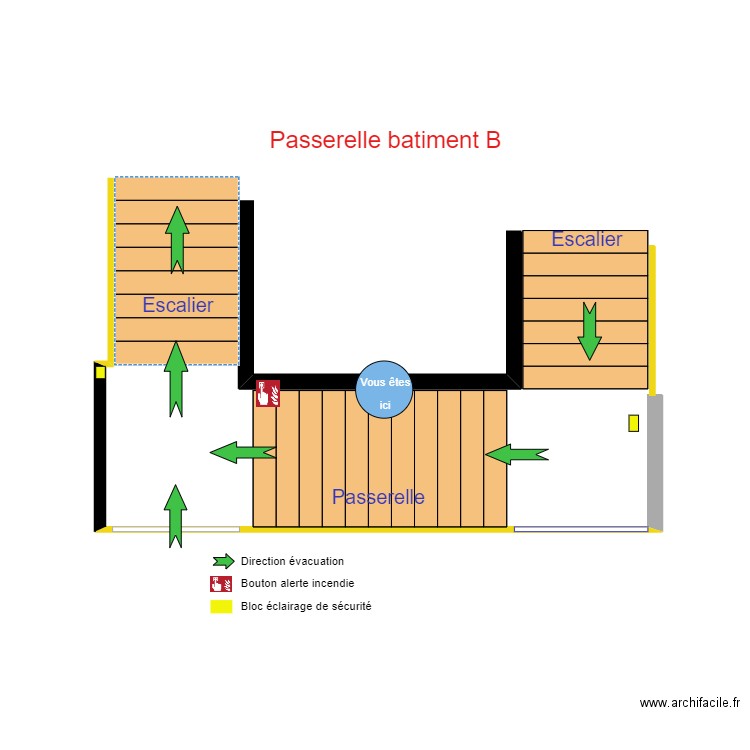 Passerelle. Plan de 0 pièce et 0 m2