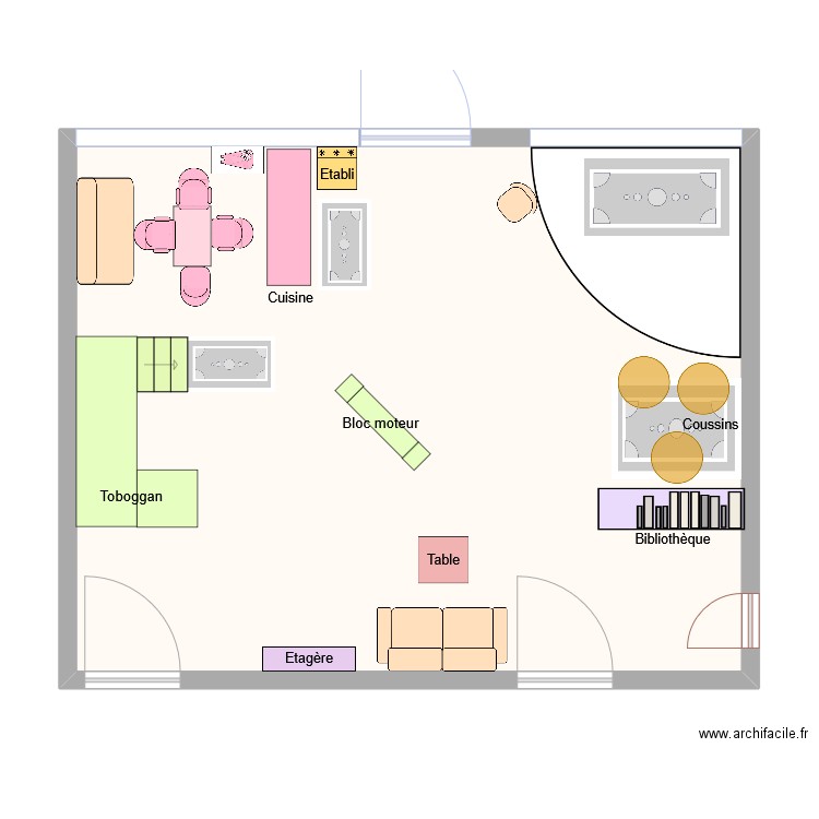 Après. Plan de 1 pièce et 75 m2