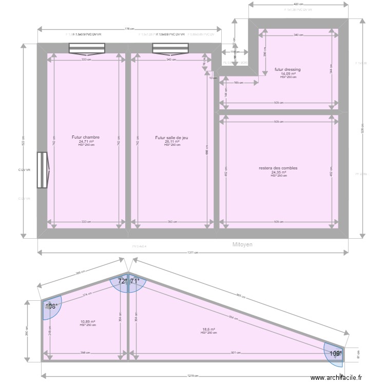 ML24010607 LETAILLEUX. Plan de 20 pièces et 297 m2