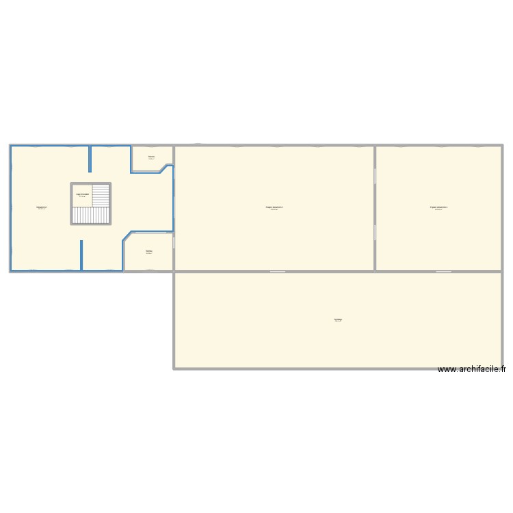 Plan 1er étage. Plan de 7 pièces et 863 m2