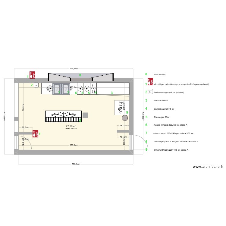 abas sinade 2. Plan de 1 pièce et 28 m2