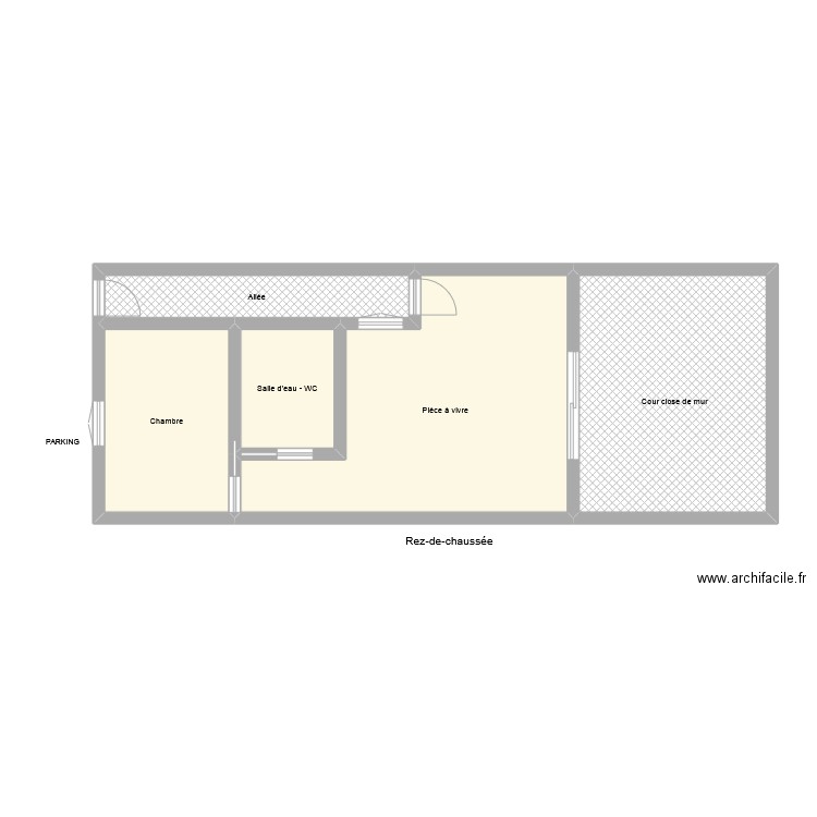 GR1359. Plan de 5 pièces et 72 m2