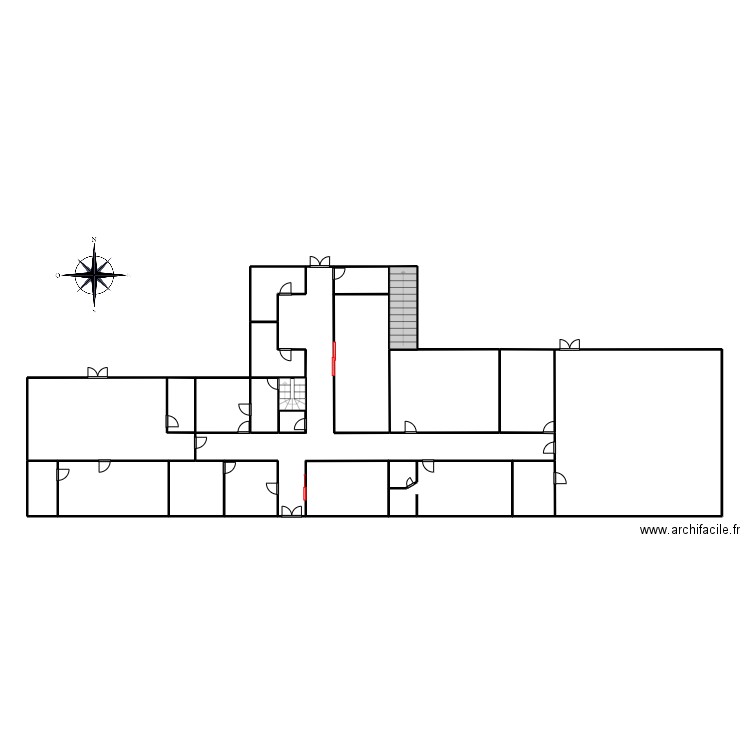 La Martinerie. Plan de 21 pièces et 135 m2