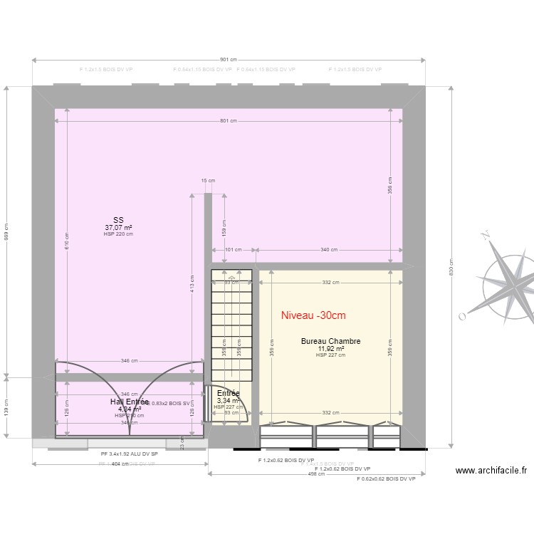 FIRMIN. Plan de 13 pièces et 113 m2