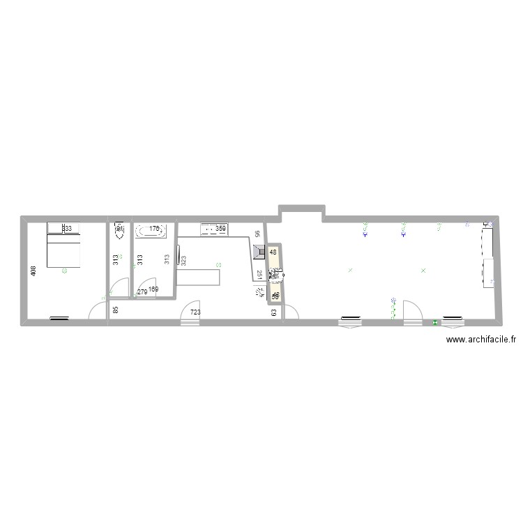 AMJPKERUGAN3. Plan de 5 pièces et 41 m2