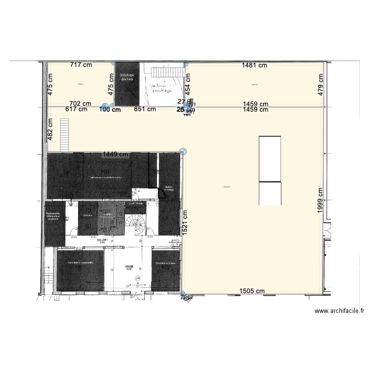 ARTDAM. Plan de 3 pièces et 474 m2