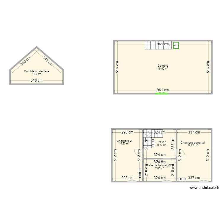 WILLOT - CUMIERES. Plan de 6 pièces et 111 m2