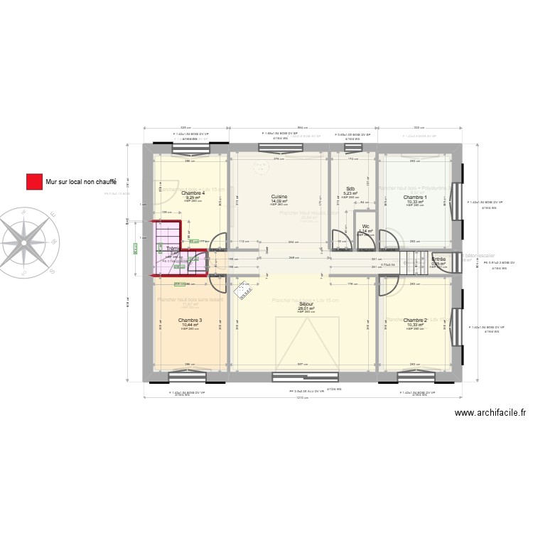 ML24016422 ROY. Plan de 17 pièces et 178 m2