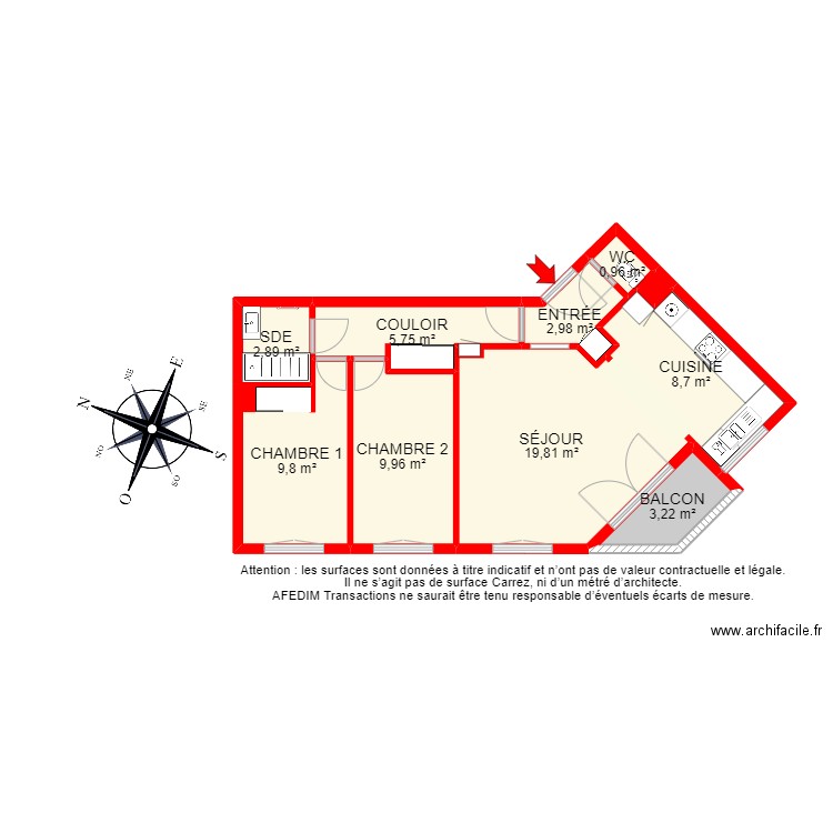 BI 23445 - . Plan de 11 pièces et 79 m2