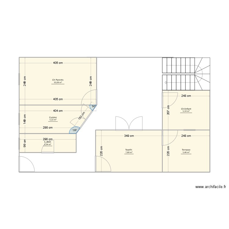 Bessa2. Plan de 6 pièces et 37 m2