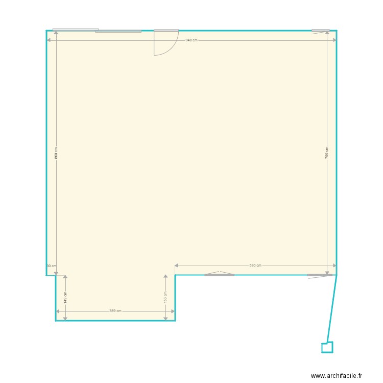 maison plage. Plan de 1 pièce et 82 m2