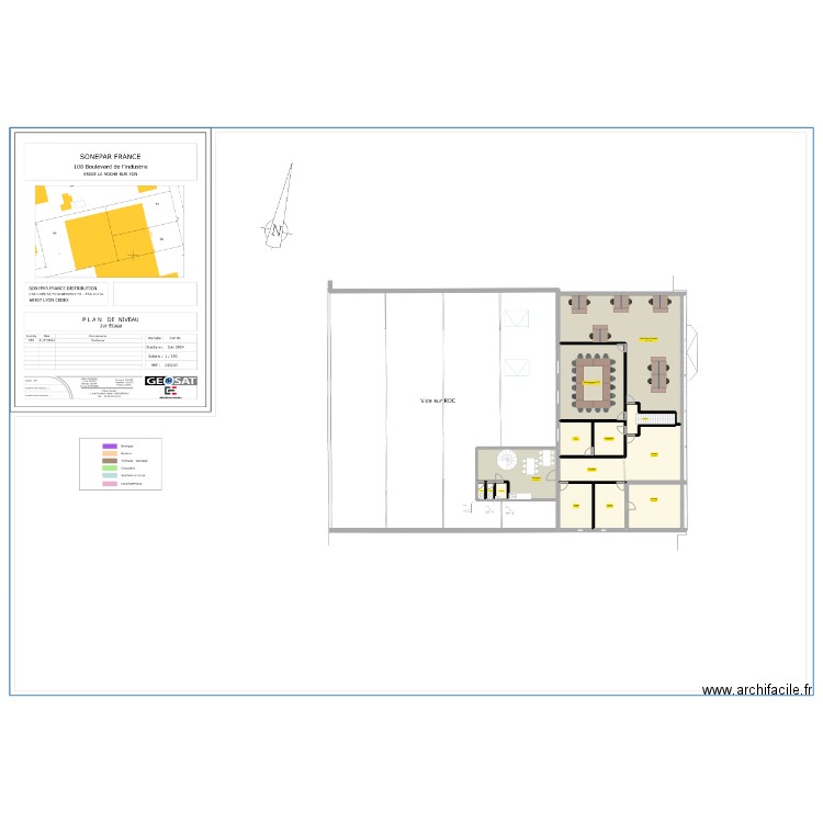 1R1 La roche sur Yon Smax r+1v1. Plan de 14 pièces et 347 m2