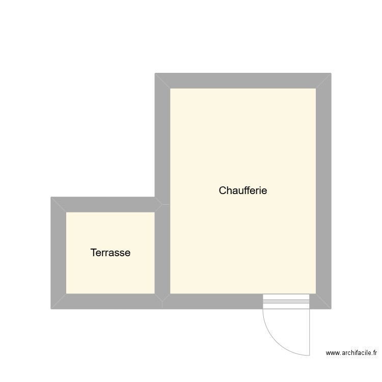 Chaufferie 3. Plan de 2 pièces et 11 m2