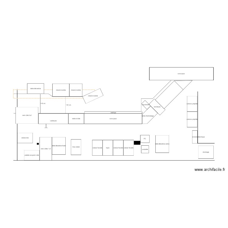 Chaine K implantation cadreuse pb. Plan de 0 pièce et 0 m2