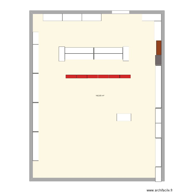 Réserve Mandela. Plan de 1 pièce et 143 m2