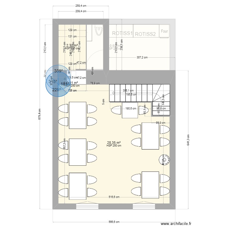 rotisse futur. Plan de 7 pièces et 99 m2