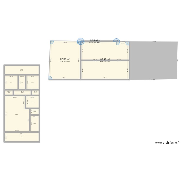 CAVE24. Plan de 15 pièces et 281 m2