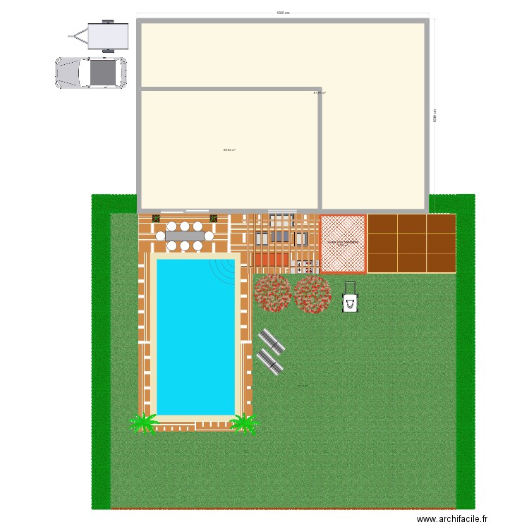 futur maison. Plan de 3 pièces et 144 m2