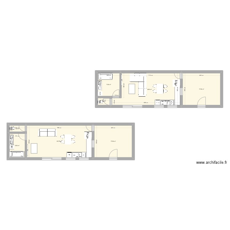 psodo1. Plan de 14 pièces et 253 m2