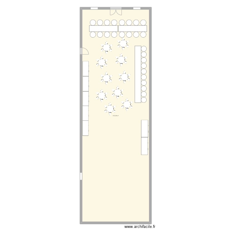 ventaillole. Plan de 1 pièce et 212 m2