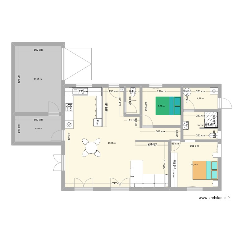 plan maison 3. Plan de 10 pièces et 190 m2