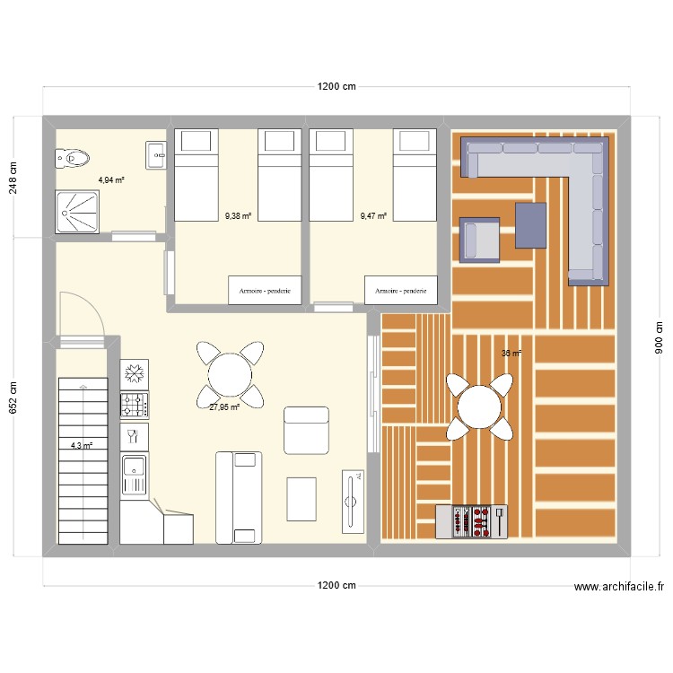 PLAN GARAGE. Plan de 6 pièces et 92 m2