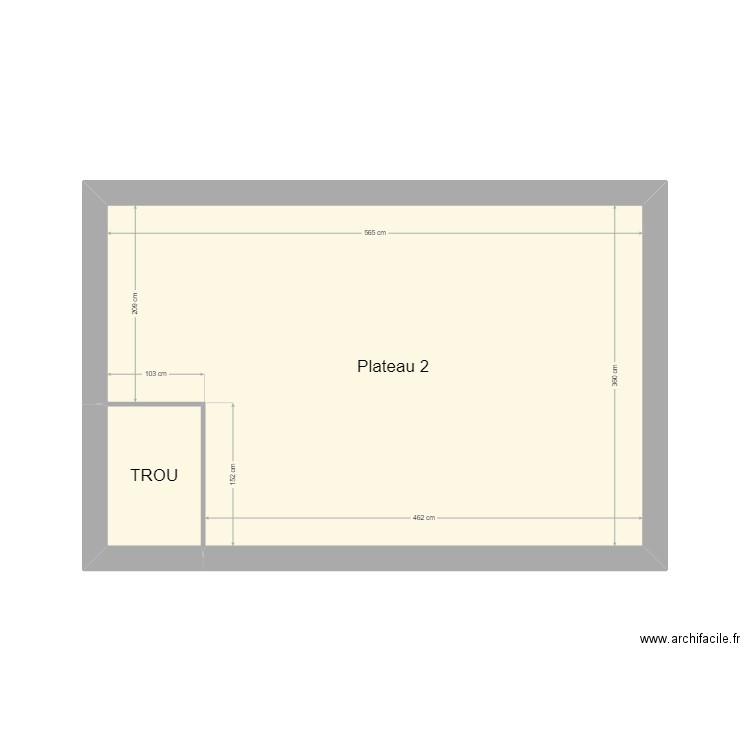 Plat2. Plan de 2 pièces et 20 m2