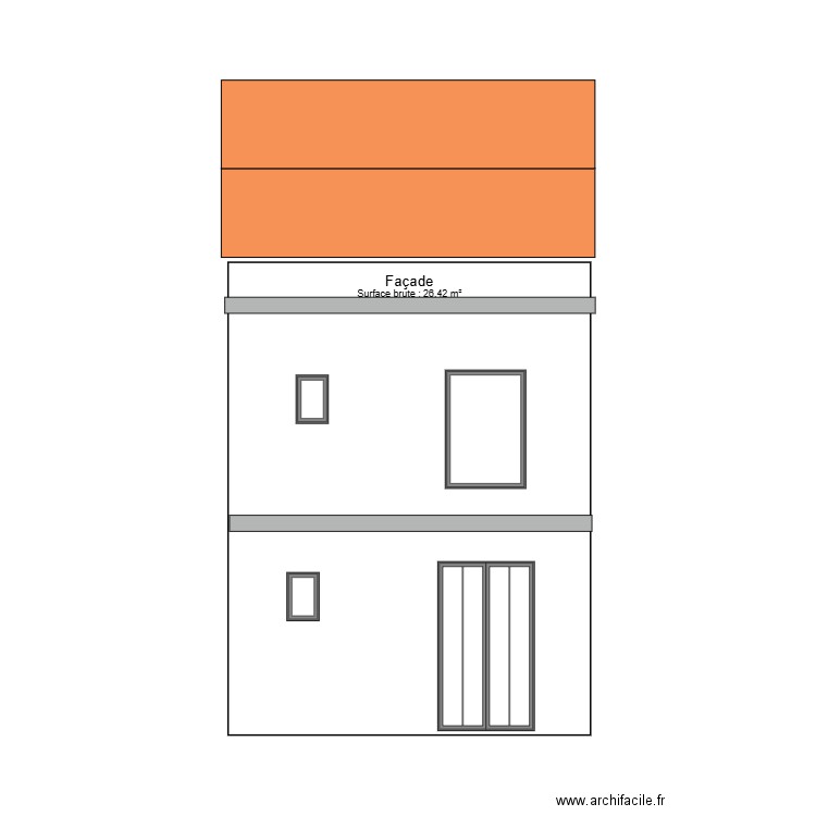 FACADE ARRIERE. Plan de 0 pièce et 0 m2