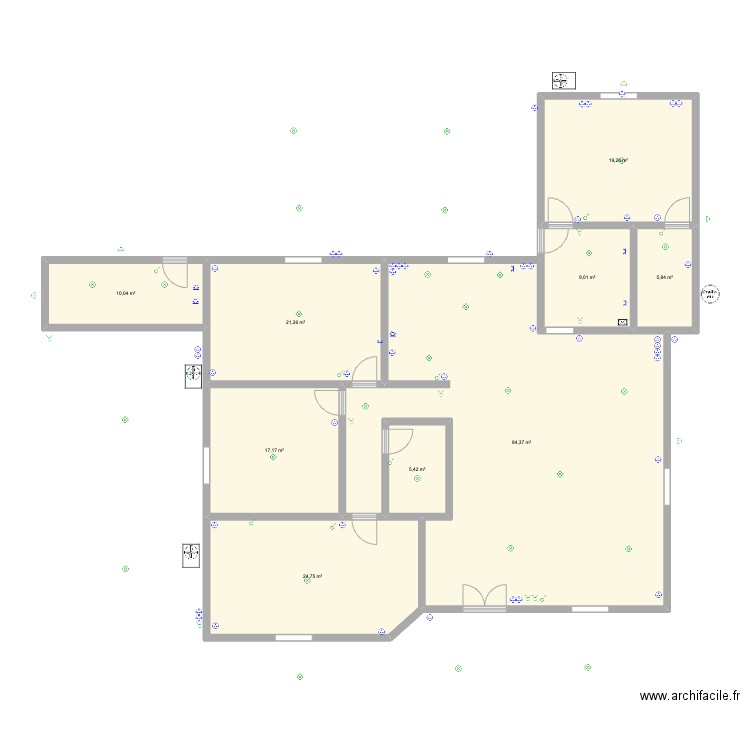 MAISON MATOURY 2. Plan de 9 pièces et 197 m2