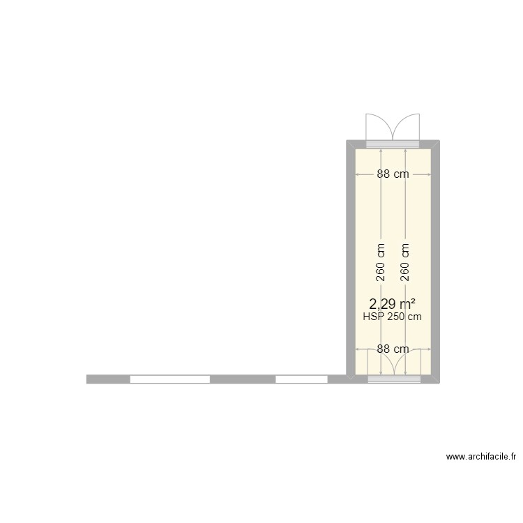 PLAN STERILISATION . Plan de 1 pièce et 2 m2