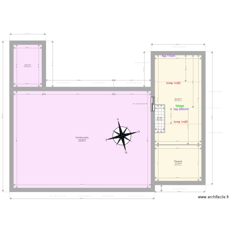 ADJEMI / AMROUCI. Plan de 18 pièces et 304 m2