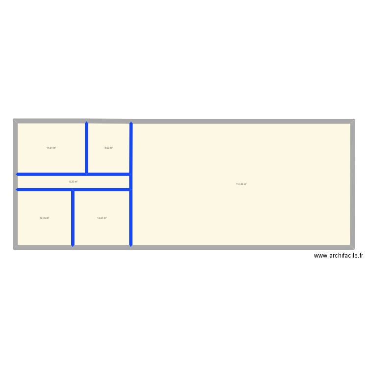 Plan 2. Plan de 6 pièces et 170 m2