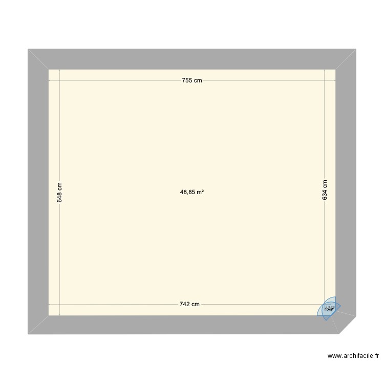 20 ST ANTONIN. Plan de 1 pièce et 49 m2