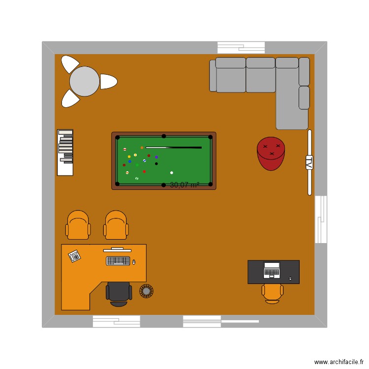 Plan magasin leroy merlin. Plan de 1 pièce et 30 m2