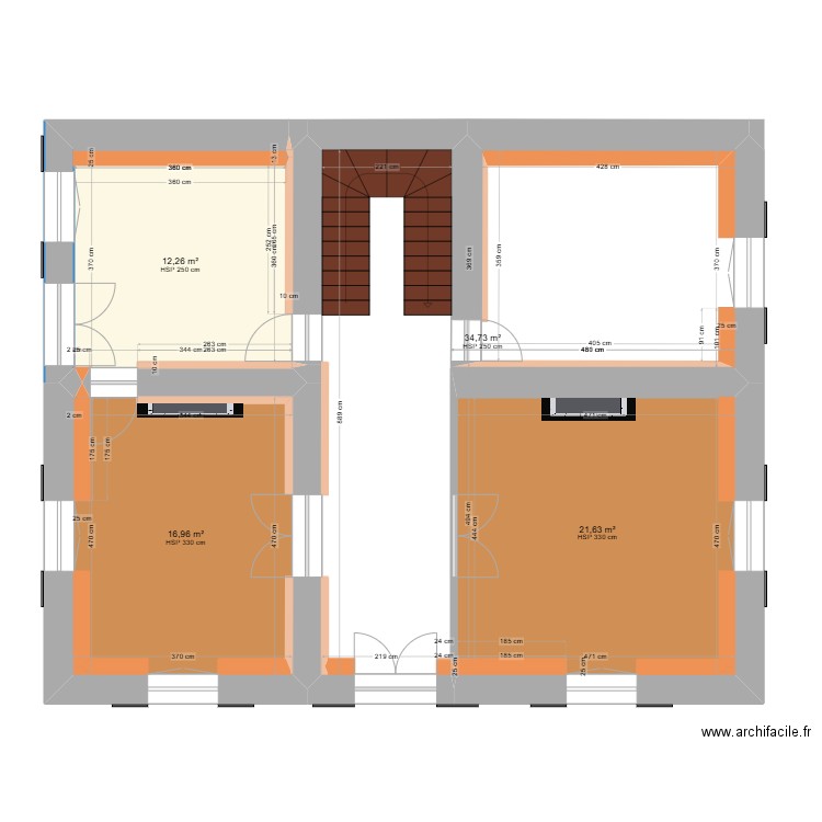 Saint Germain. Plan de 4 pièces et 86 m2