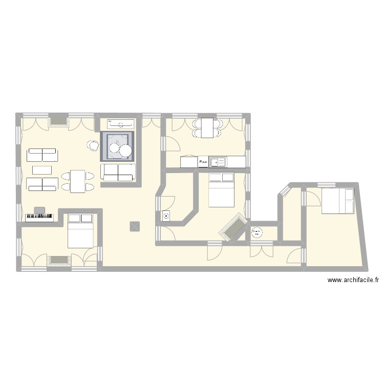 La ZIG. Plan de 10 pièces et 111 m2