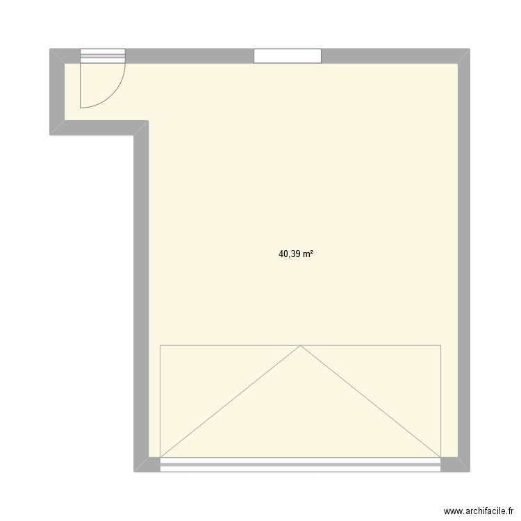 plan du garage. Plan de 1 pièce et 40 m2