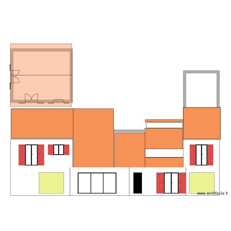 PLAN 1. Plan de 2 pièces et 42 m2