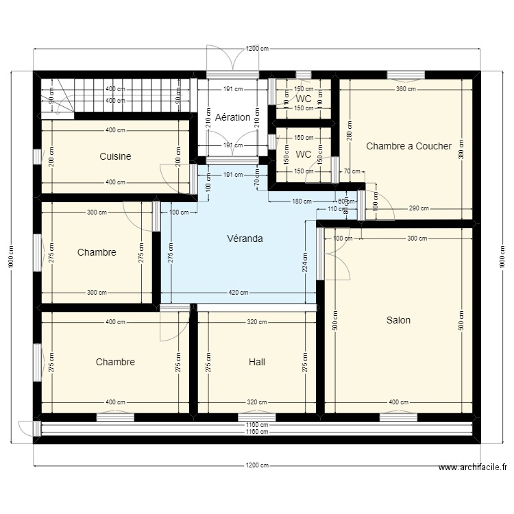 Plan de terrain 12mx10m Client 44 02 49 07. Plan de 12 pièces et 100 m2