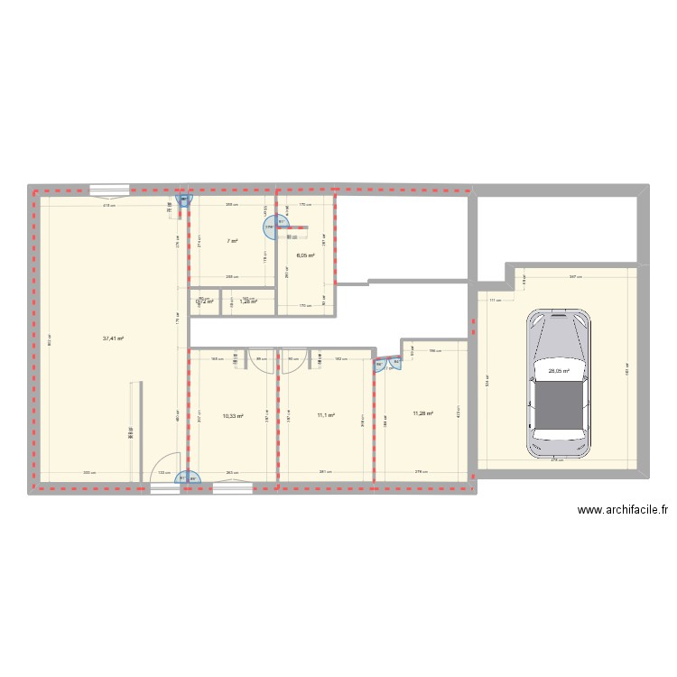 Notre maison Reventin 2. Plan de 9 pièces et 113 m2