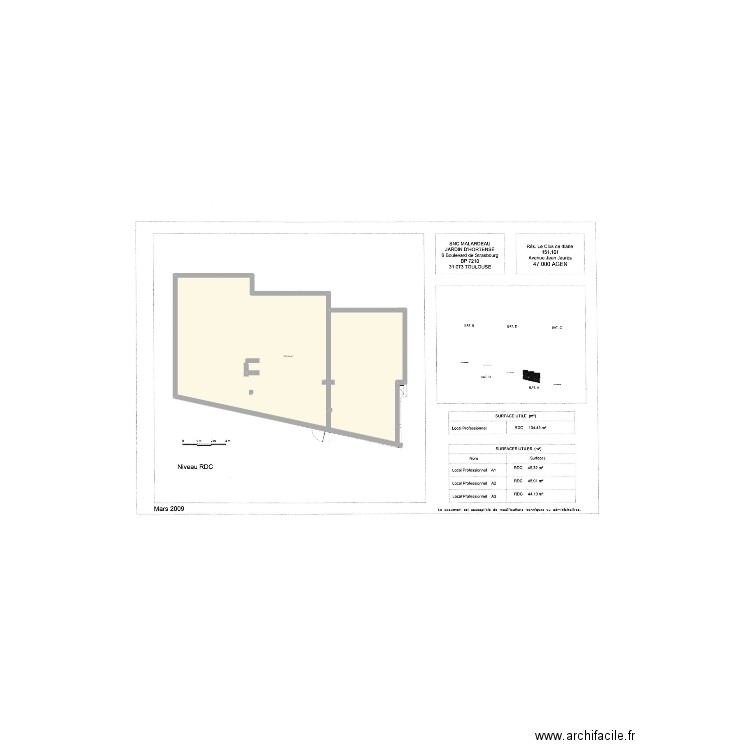 Local zigzag pdf. Plan de 1 pièce et 135 m2