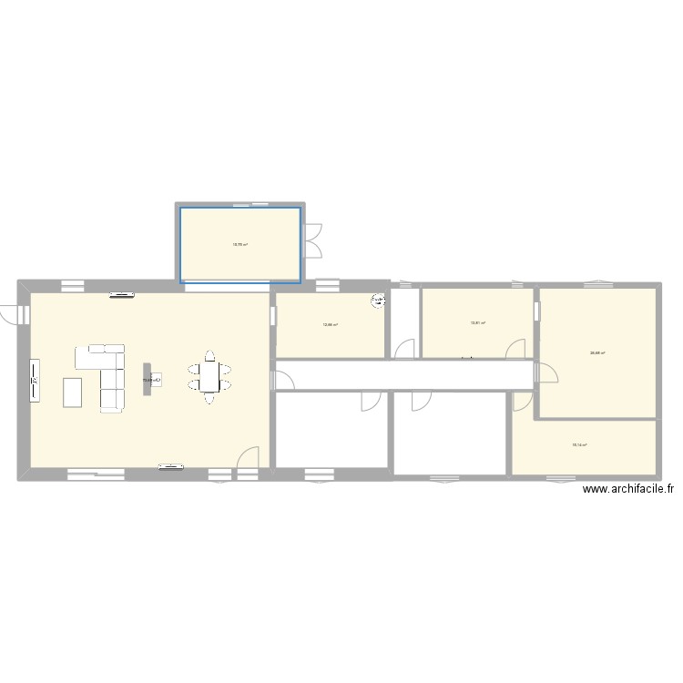 BOISSEY. Plan de 6 pièces et 158 m2