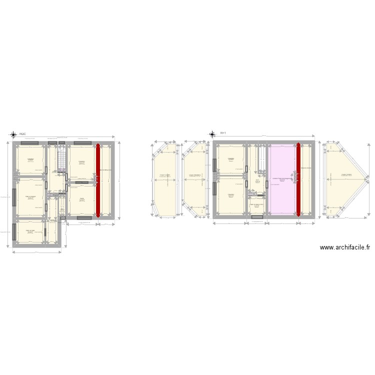 ML24012757 BAHR. Plan de 26 pièces et 195 m2