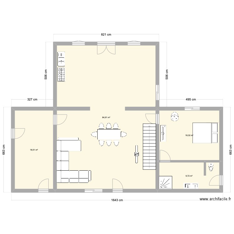 jean luc . Plan de 4 pièces et 131 m2