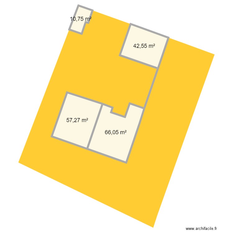 plan maison a venir habitable. Plan de 4 pièces et 177 m2