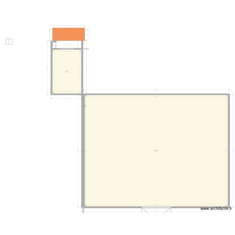 plan Cx Hervy veranda. Plan de 3 pièces et 503 m2