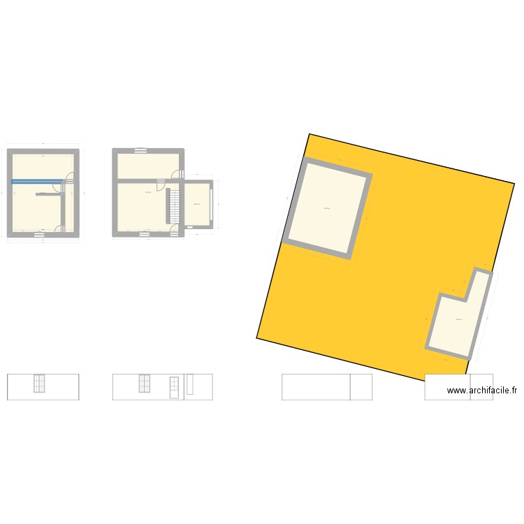 GIBERVILLE-maison. Plan de 5 pièces et 202 m2